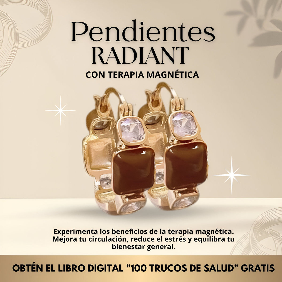 Radiant® Pendientes de Lujo TERAPIA Magnetica✅