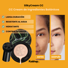 Base de maquillaje Silky CC Cream + Brocha de Regalo (1 + 1 GRATIS)✅