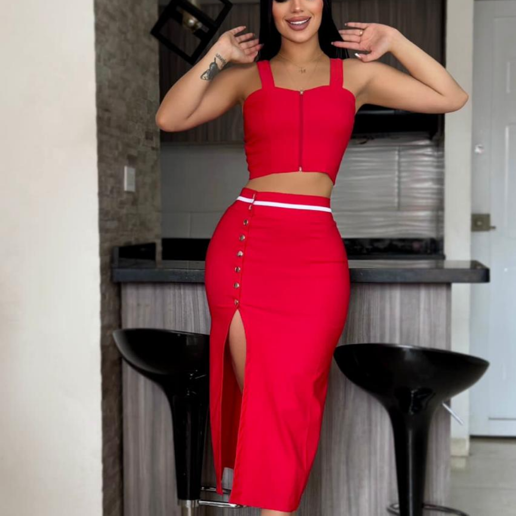 Conjunto Falda Y Blusa 2132✅